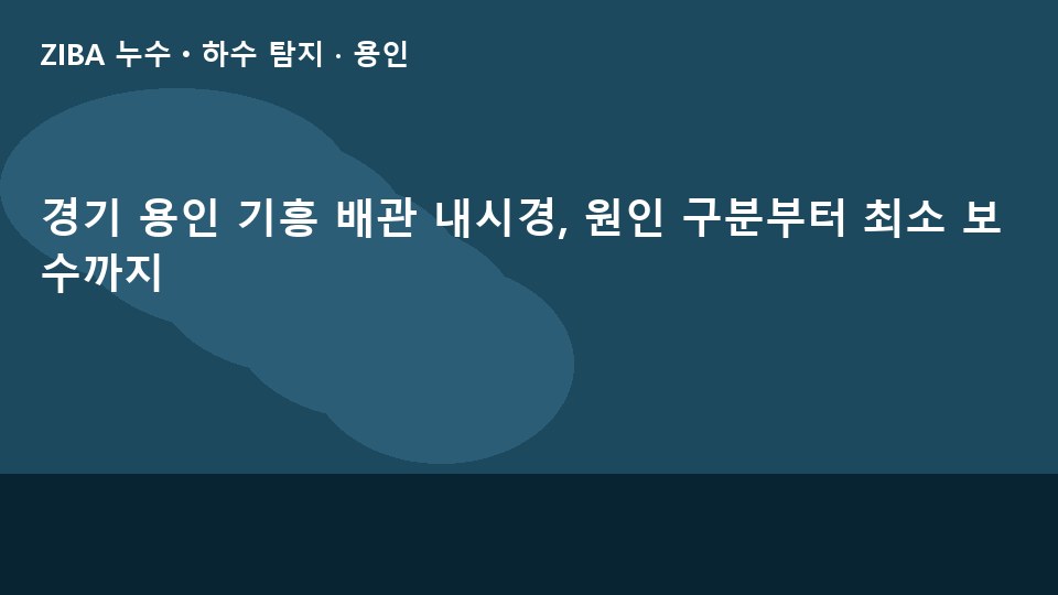 경기 용인 기흥 배관 내시경, 원인 구분부터 최소 보수까지