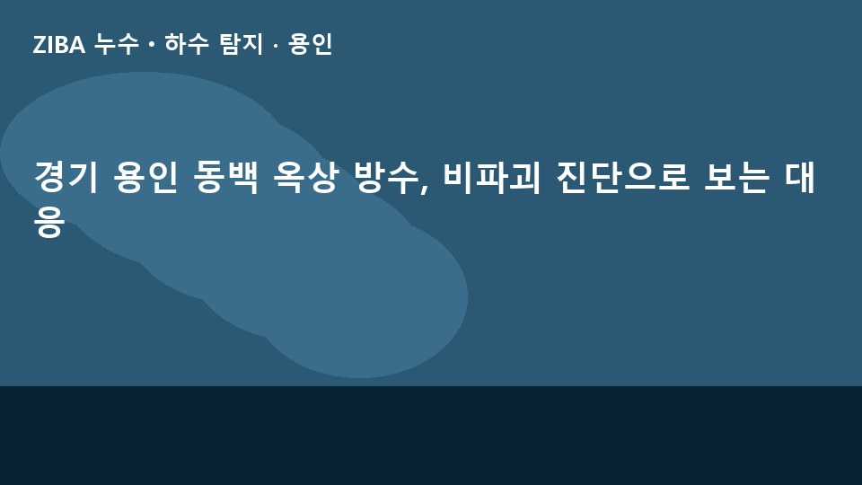 경기 용인 동백 옥상 방수, 비파괴 진단으로 보는 대응