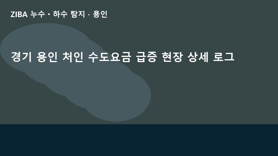 경기 용인 처인 수도요금 급증 현장 상세 로그